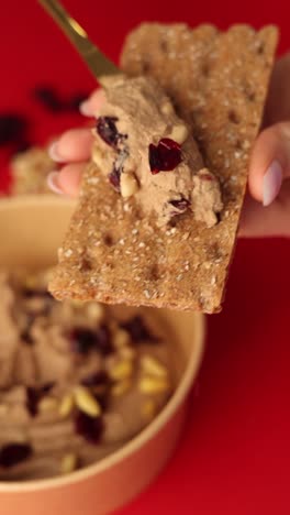 delicious liver spread with crackers