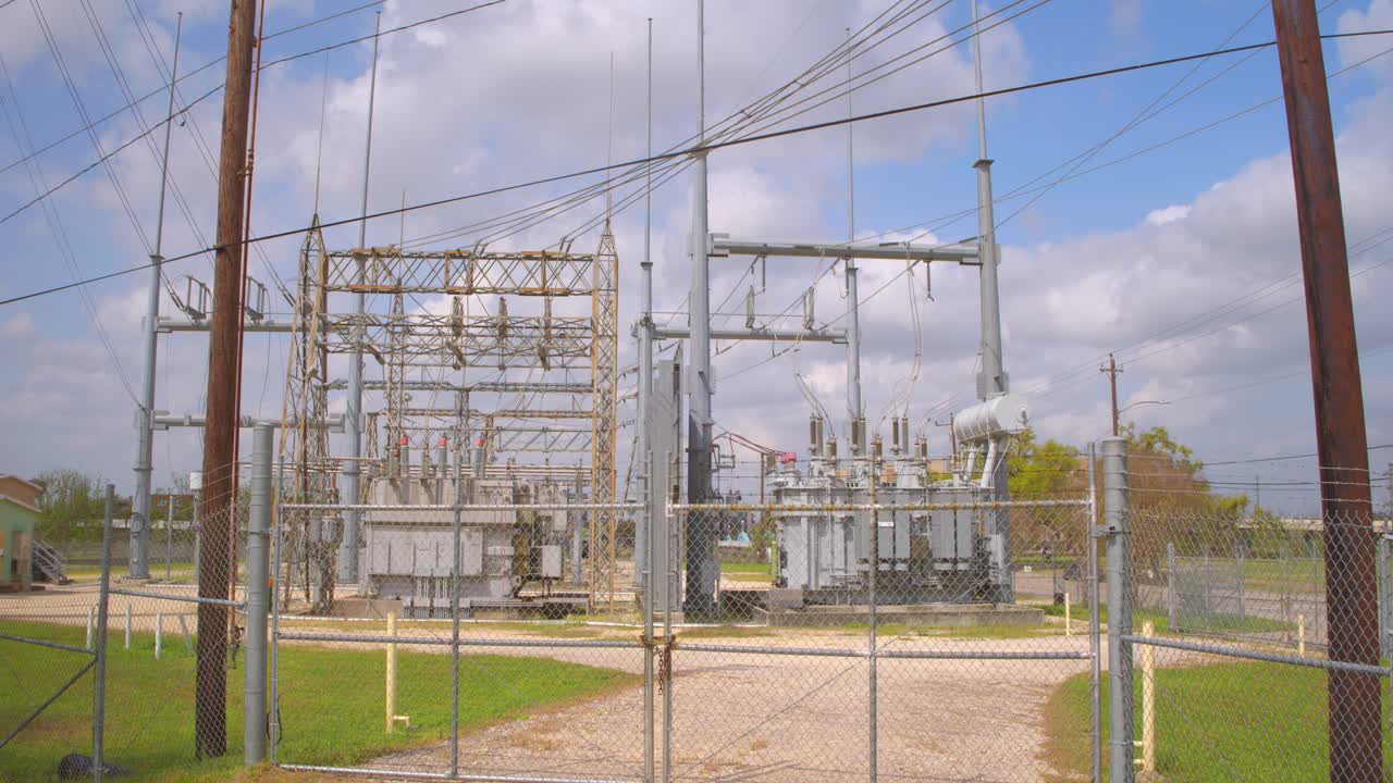 Moody Sky Timelapse Over Power Lines and Power grid