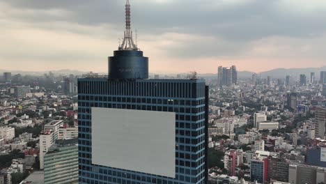 mexico city’s wtc tower captured in aerial drone footage