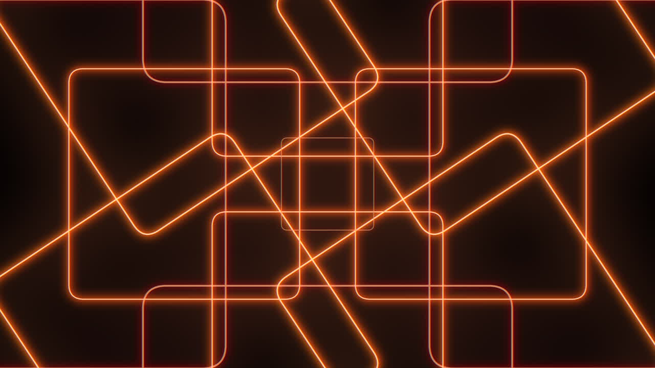 Quadrati neon rossi in file su gradiente nero 1