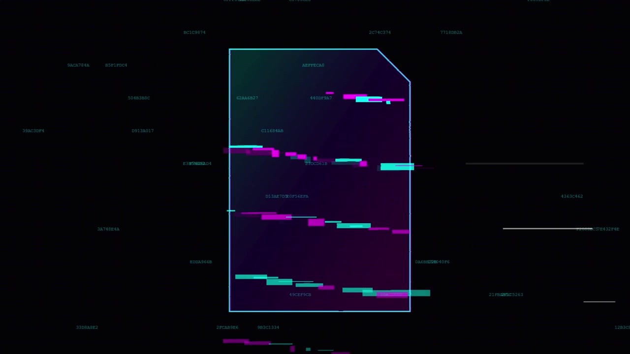 Digital Glitch Effect on Abstract Data Frame