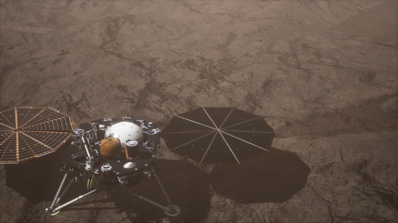 Insight Mars exploring the surface of red planet