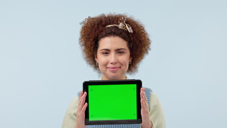 tablet mockup, green screen