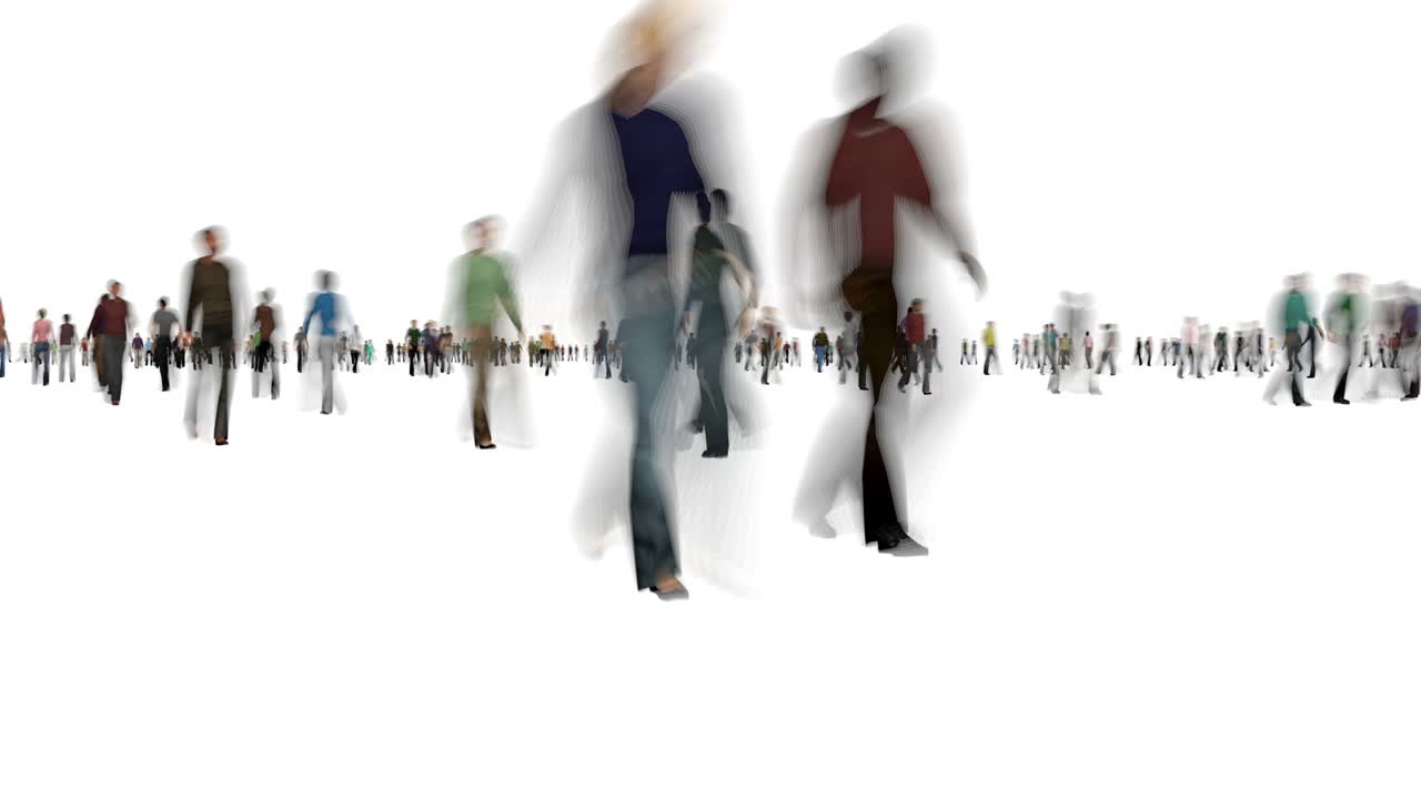추상적인 흐릿함: 군중의 사람들이 걸어가는 도시 거리 하루, 인간의 건강 4k