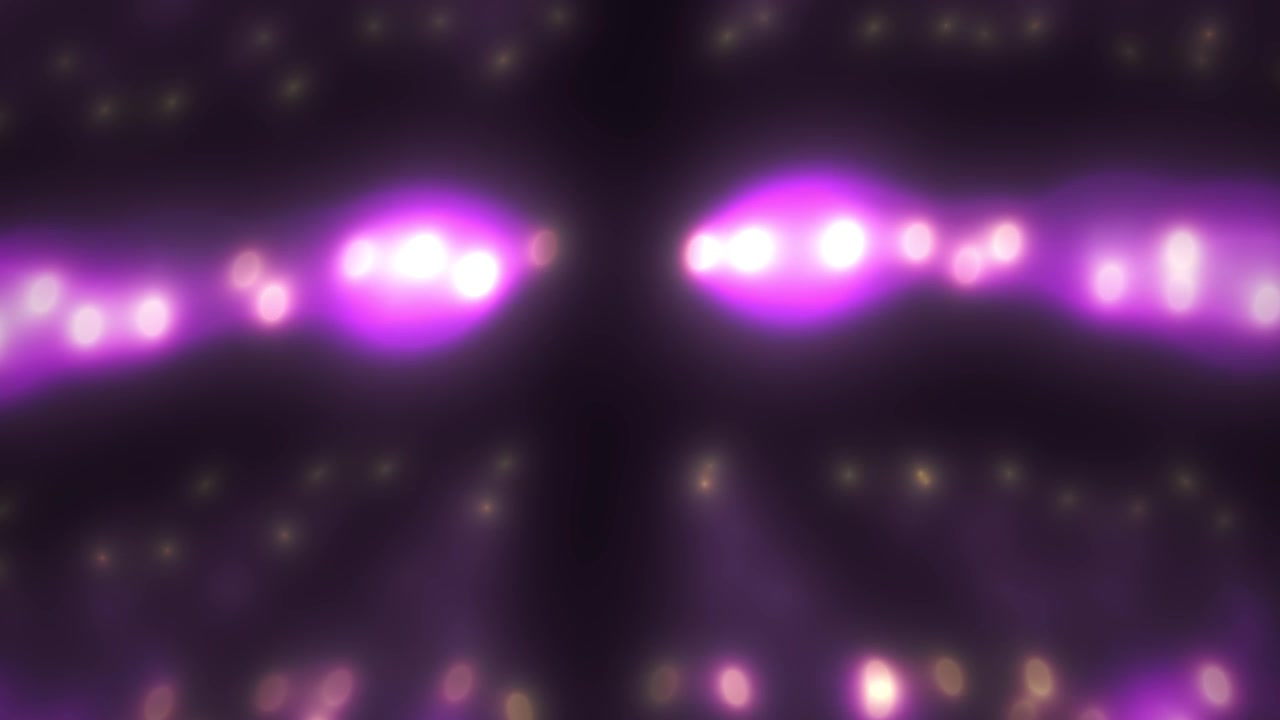 Abstract Purple Light Beams and Bokeh Glowing on Dark Background
