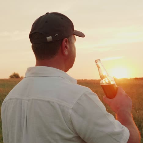 The-Farmer-Enjoys-Drinking-Beer