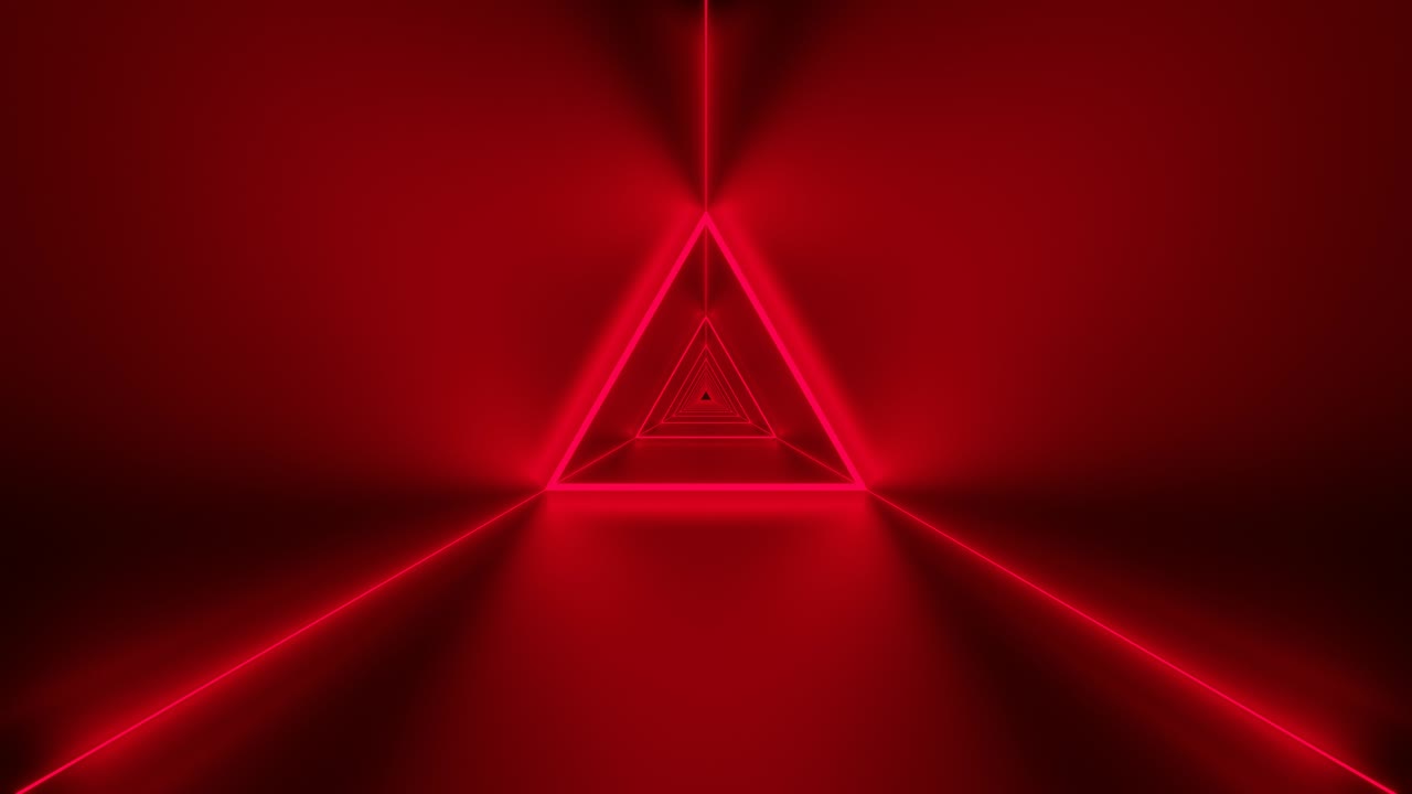 Red triangular Light VJ LOOP 3D Rendering