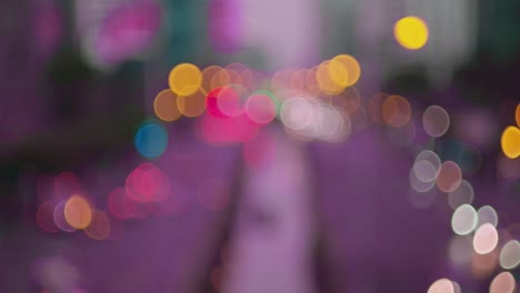 abstract bokeh lights blurred on street