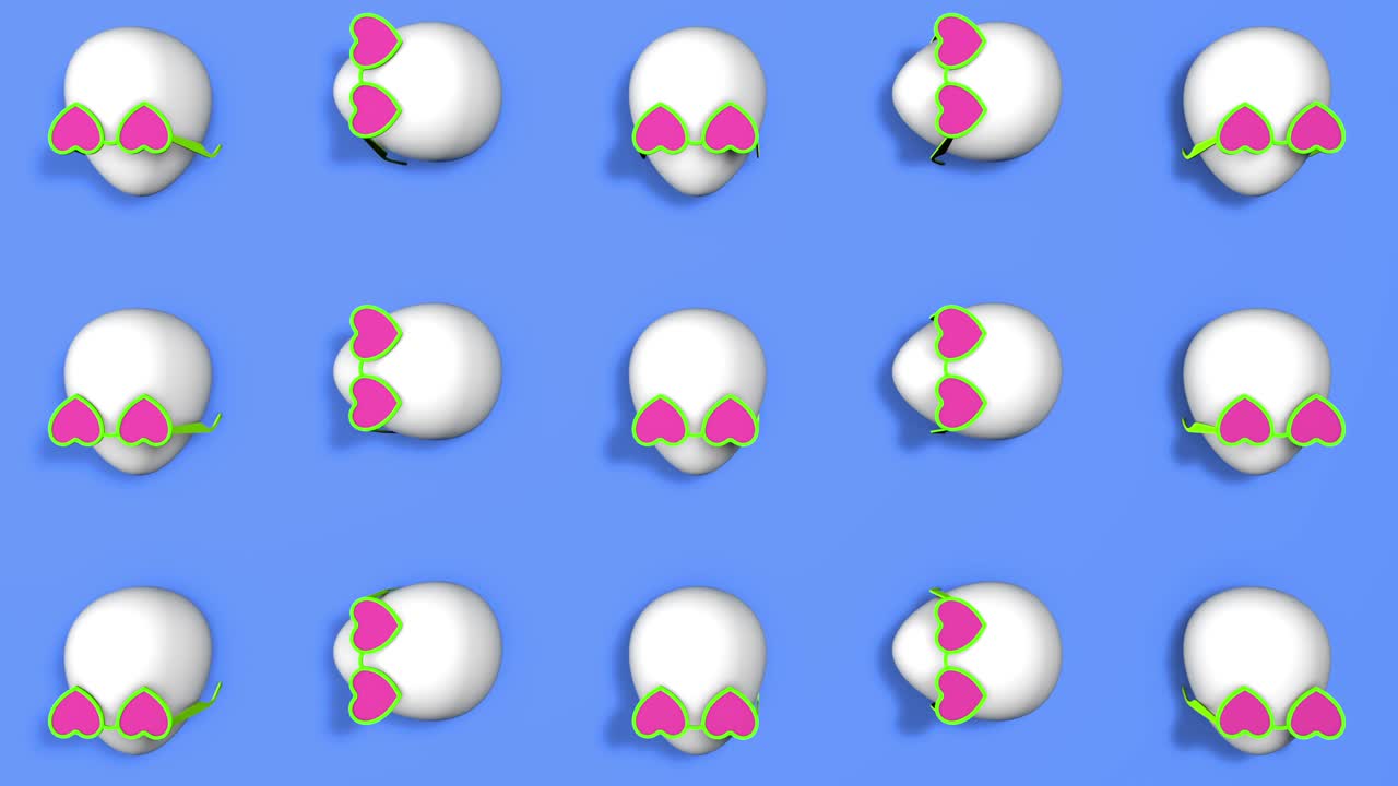 3d looped animation of fancy funny eggs: 현대 미술의 배경