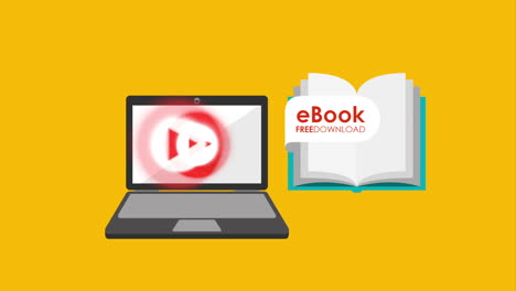 computadora portátil con tecnología de libros electrónicos