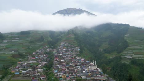 central java volcano sindoro sumbing mountain