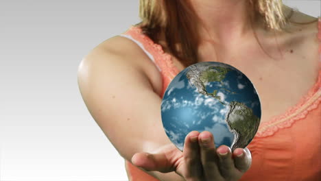 Woman-Holding-a-Globe-in-her-hand