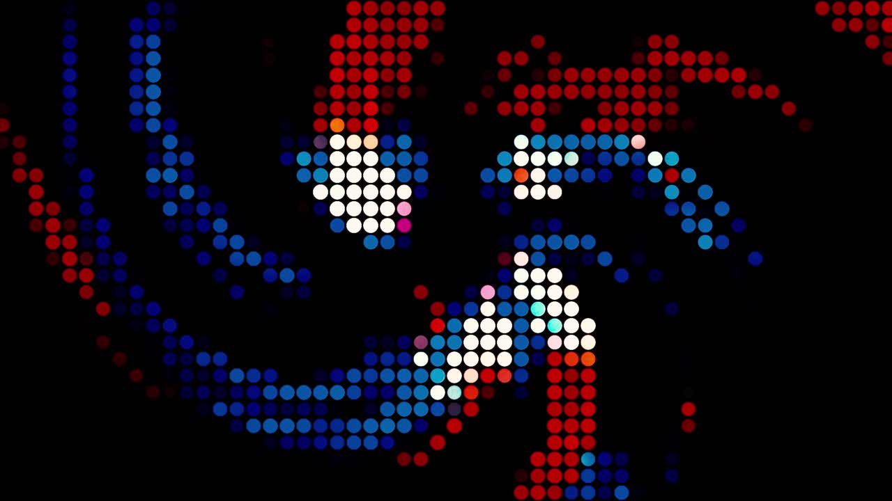 Abstract Spiral of Colorful Dots