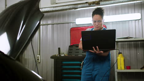 Woman-working-on-a-garage