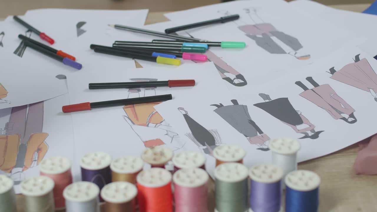 espacio de trabajo de diseño de moda