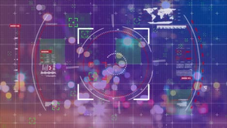 Animation-Von-Statistiken-Und-Diagrammtexten-über-Einer-Autobahn