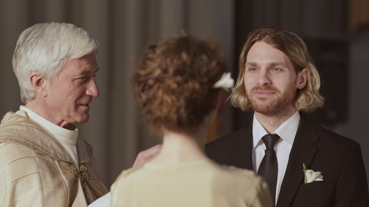 Groom Pronouncing Wedding Vow