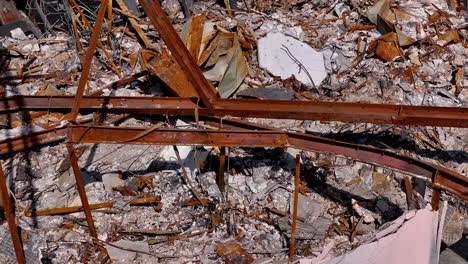 aftermath of a disaster: twisted metal and rubble