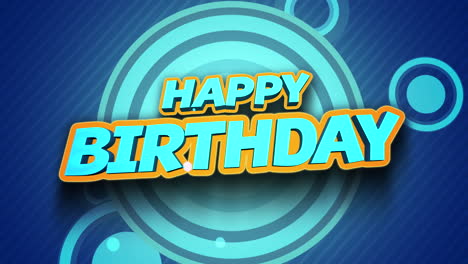 Modern-3d-Happy-Birthday-greeting-on-blue-background