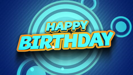 moderno felicitación de cumpleaños 3d en fondo azul