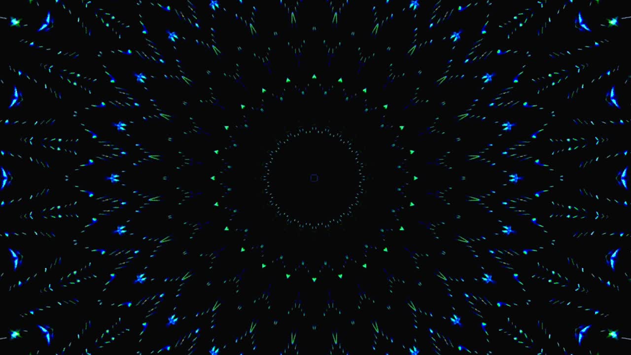Abstract Kaleidoscope pattern with full colors. Magic mandala. 4k
