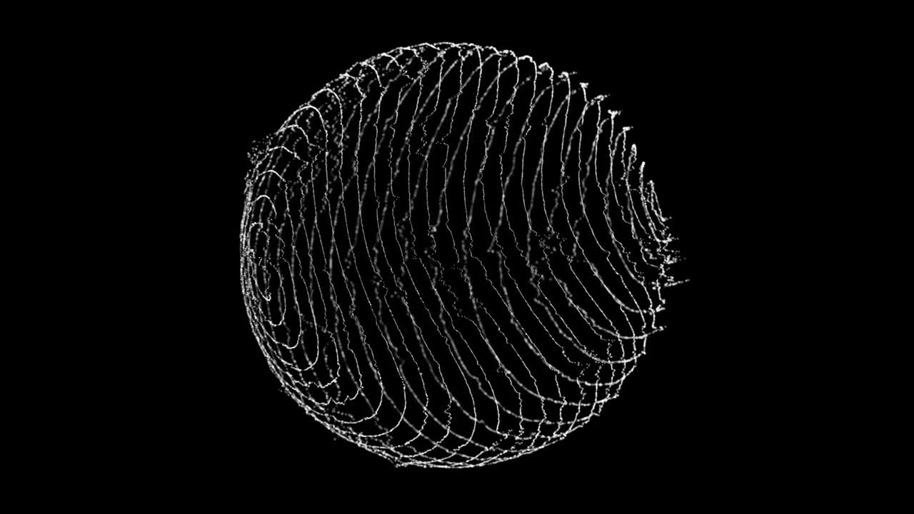 Abstract 3d sphere. A modern element of science and technology. Global digital connections. 3D rendering.