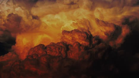 nubes cumulonimbus y tormentas eléctricas al atardecer o al amanecer