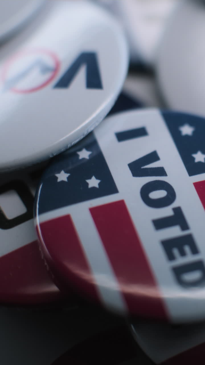 Close-up of election buttons