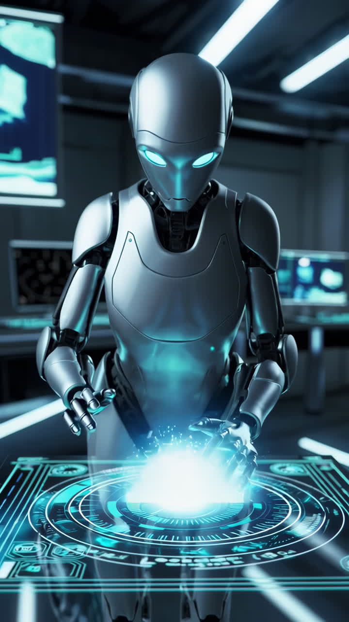 Futuristic Robot Operating Interface