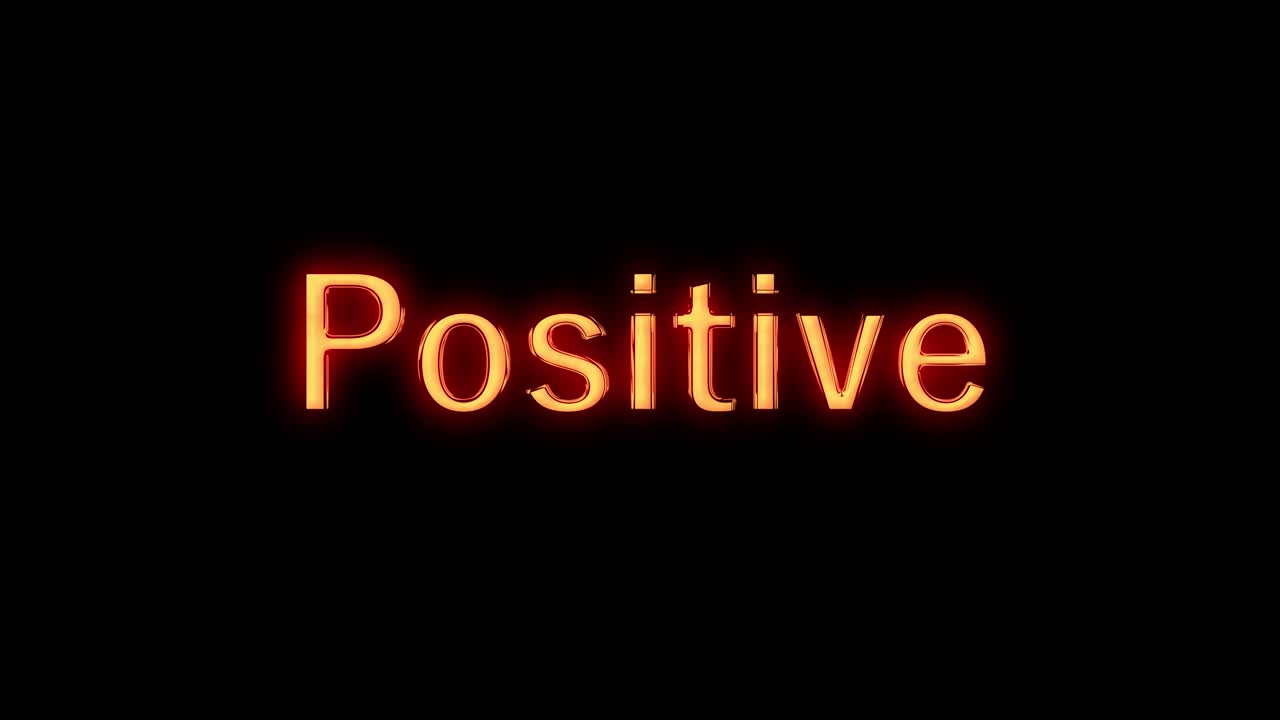Positive text animation message motion graphics