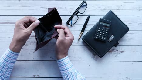 billetera vacía y artículos financieros
