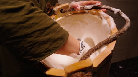 japanese onsen washing hands