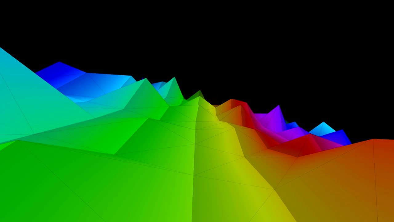 paisaje geométrico colorido bucle sin costuras