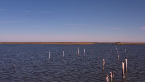 Droning-towards-Fart-Proctor-in-St.-Bernard,-Louisiana