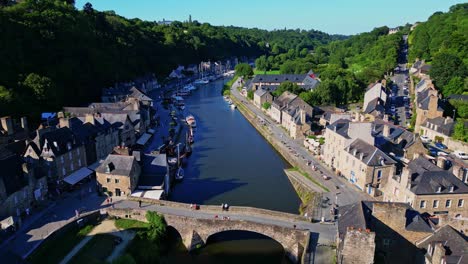 the old bridge or le vieux pont, dinan in côtes-d'amor, france