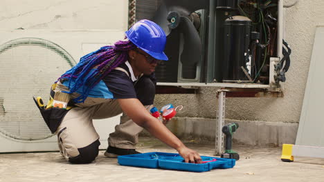 hvac engineer unpacking toolkit