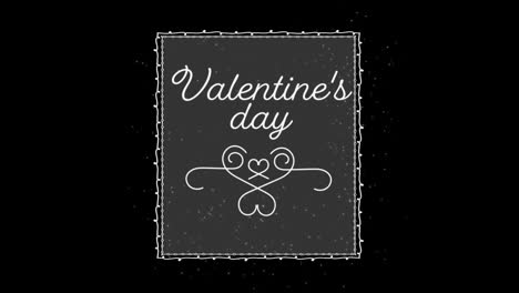 animation of valentines day with black background