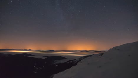 milky way in the mountains