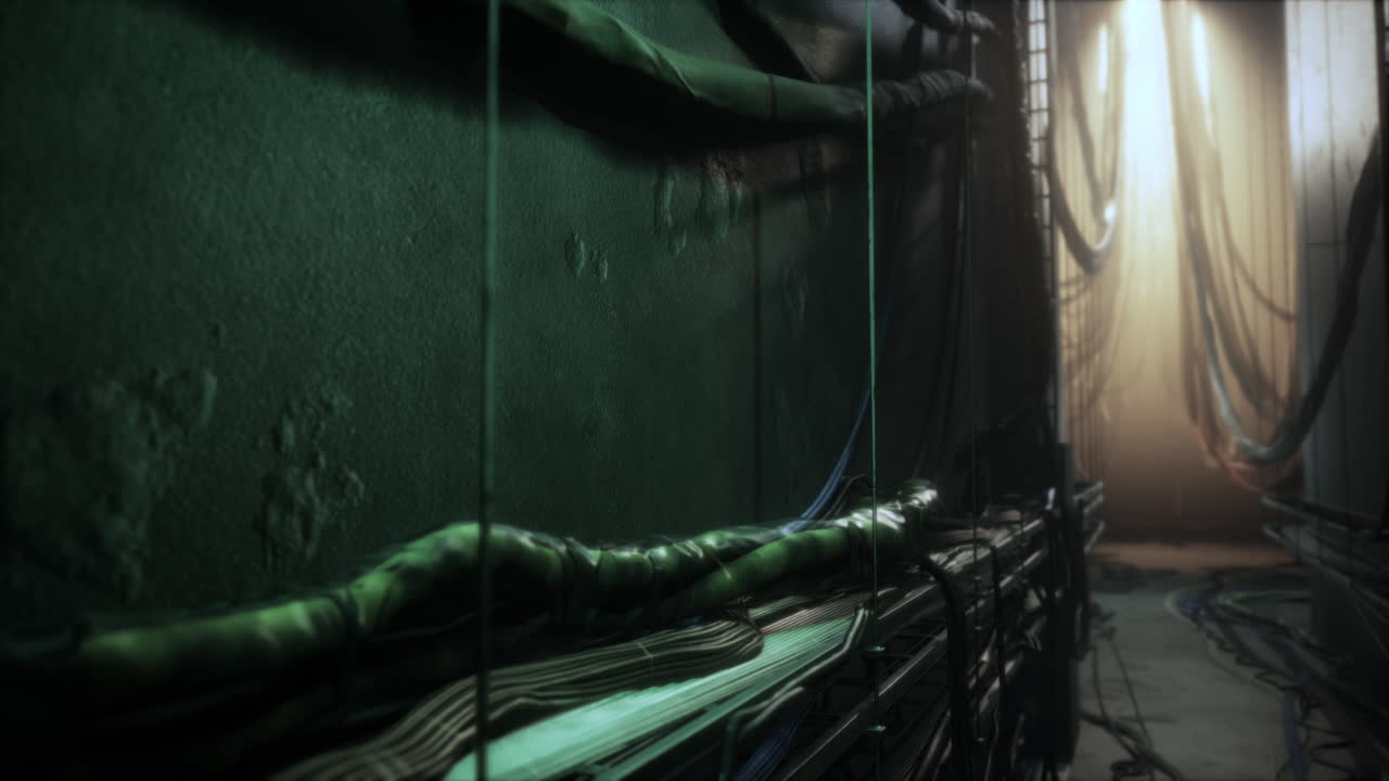 oscuro y misterioso túnel futurista