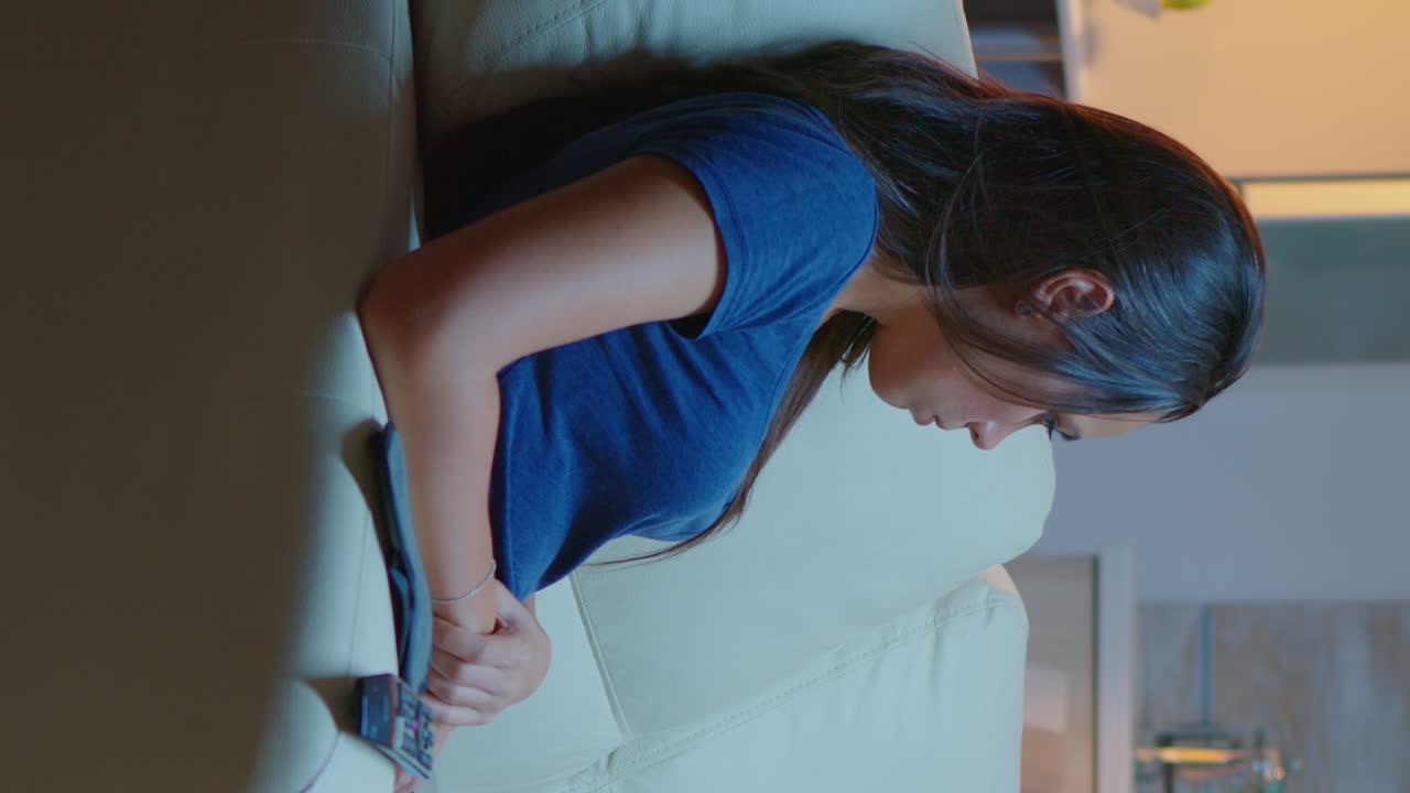 Vertical Video: Lady Having Online Meeting With Partners