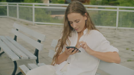 woman browsing social media