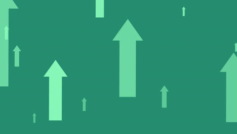 animation of white arrows on green background