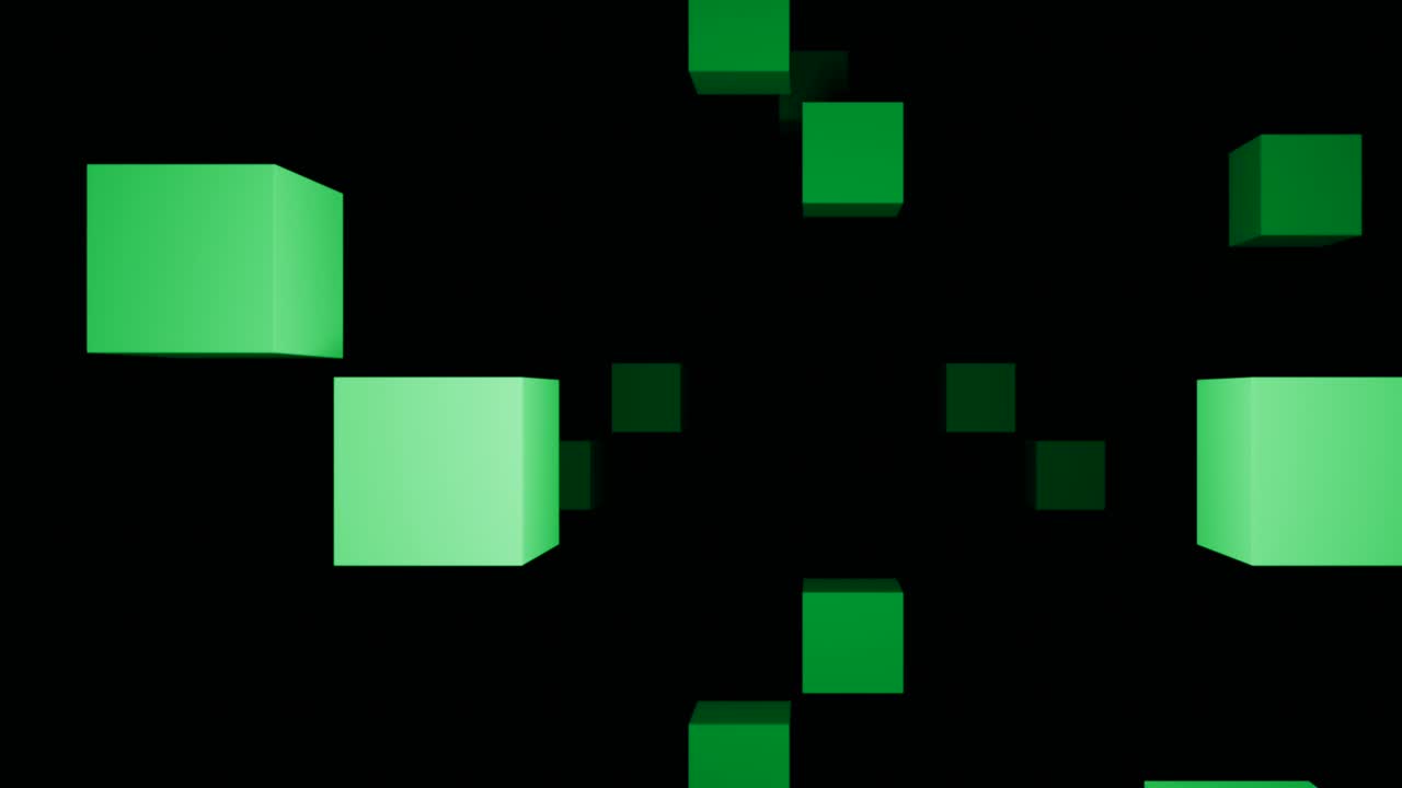 녹색 추상 큐브