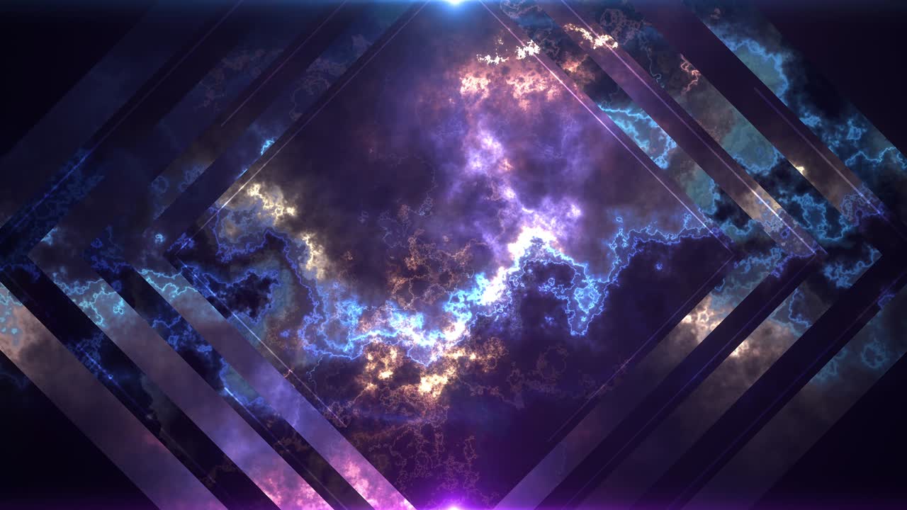 fondo de bucle fractal geométrico enmarcado en un espejo abstracto y fresco