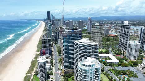 vacation wonderland at surfers paradise, gold coast, queensland australia, grand luxury high-rise accommodation, drone views