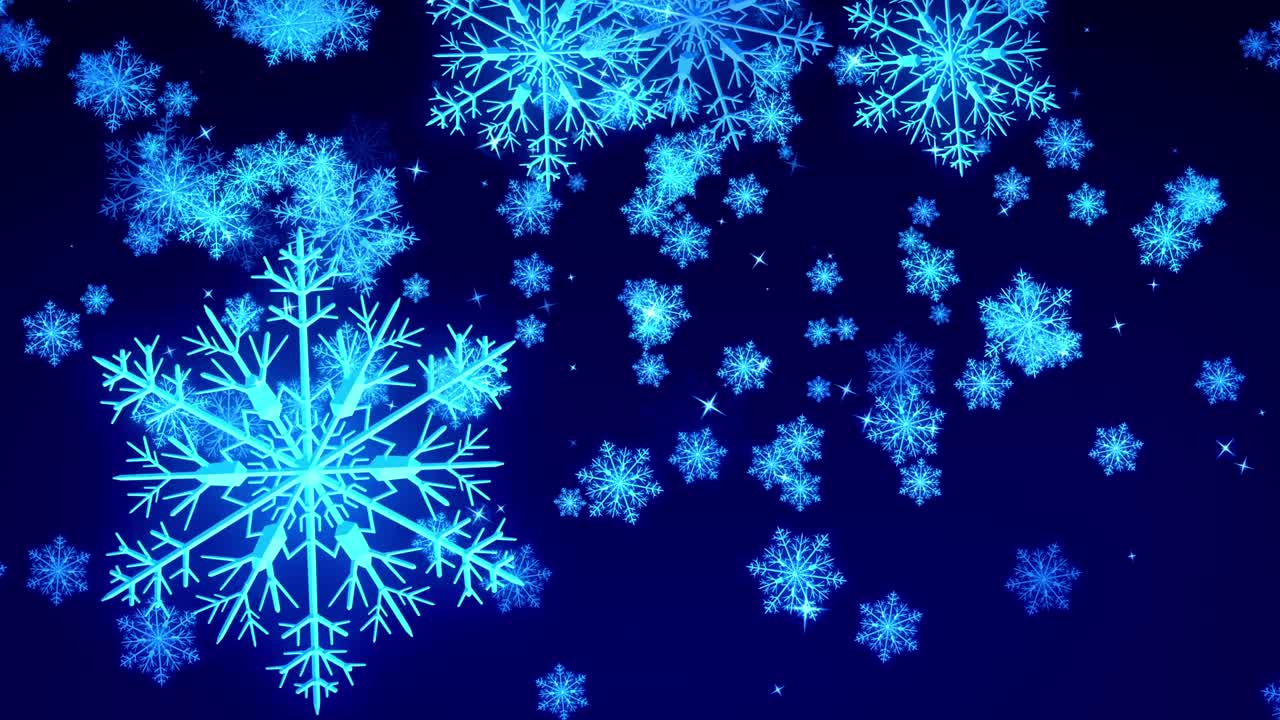 Blue Crystal of Snow in Winter [LOOP]