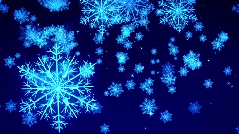 cristal azul de nieve en invierno [bucle]