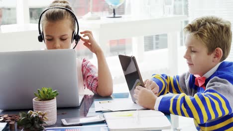 kids as executives working in the office 4k 4k