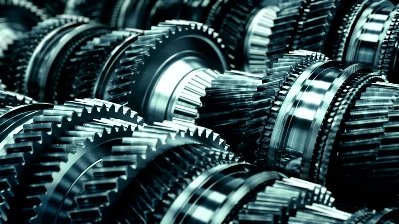 변속기 변속기 자동차 작업 애니메이션 루프 최고 품질 고 디포커스 보케 어두운