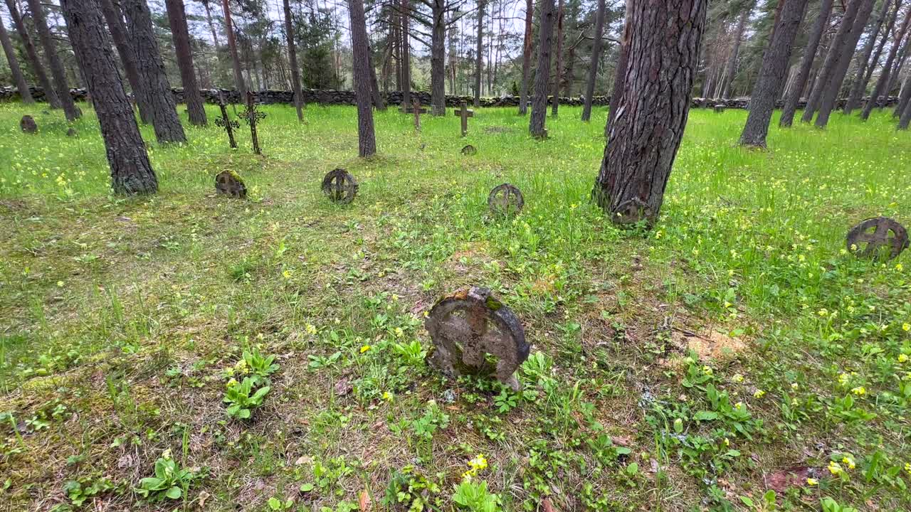 The largest collection of sun crosses in the world in Vormsi cemetery, Estonia.